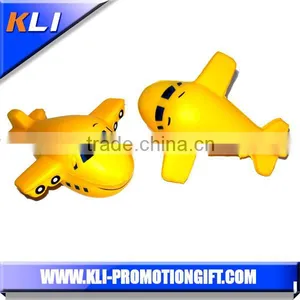 Yellow PU Plane Shape Stress Foam Toy for Kids thumbnail-1