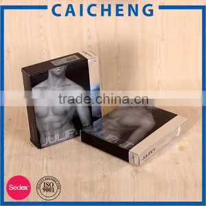 High Quality Plane Shape Folding Underwear Packing Black Paper Box thumbnail-6