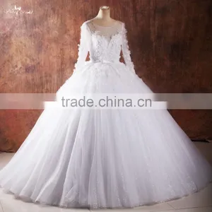 RSW1040 China Wholesale Real Fabric Flowers For Wedding Dress Pictures Of Latest Gowns Designs thumbnail-1