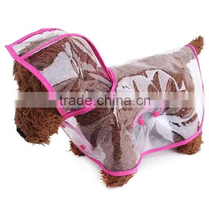 Eco-friendly 3Colours Transparent Waterproof Pet Raincoat for Dogs as Seen on TV thumbnail-3