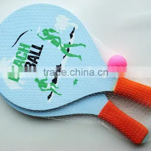 38*24*0.8cm Foam Handle Wooden Beach Racket Set Game thumbnail-2
