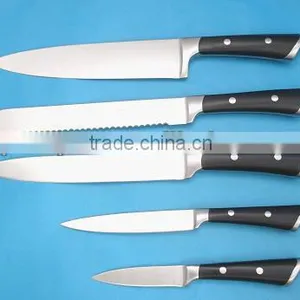 New Style ABS Handle Kitchen Knife Set With Wooden Knife Block thumbnail-1
