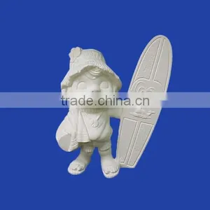 Gift Item Hand Made Unique Little Boy With Skis Bisque thumbnail-1