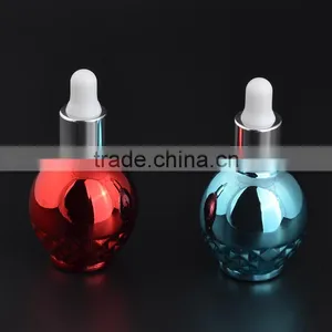 New Design UV Gel Colored Empty Glass Dropper Bottle 12ml Essential Oil Glass Bottle With Childproof Cap thumbnail-3