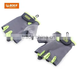 BOER Paired Fitness Sport Gym Exercise Weightlifting Women Half Finger Gloves Magic Tape Non-slip Sports Gloves thumbnail-1