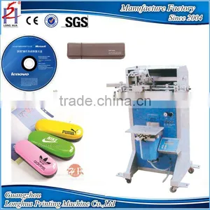 China Guangzhou for Sale Flat Monochromatic Semi-automatic CD DVD Stationery Glasses Box Screen Printing Machine Price thumbnail-1