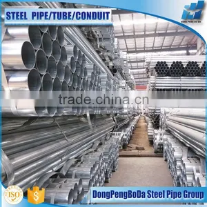 80g/m2 Smooth Welded Line Round Erw Galvanized Pipe thumbnail-3