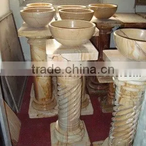 A GRADE TEAKWOOD MARBLE PEDESTALS thumbnail-2
