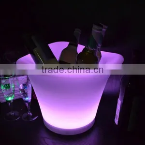 Led Lighted Ice Bucket/led Bar Wine Cooler With Remote thumbnail-1