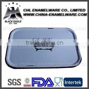 High Quality Enamel Round Tray With Spraying Decoration thumbnail-4