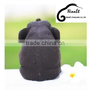 Wood Carved Elephant From Thailand thumbnail-2
