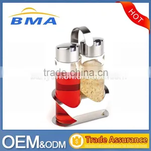 Stainless Steel 430 Stand Salt/pepper Bottle Set of Condiment Holder thumbnail-3