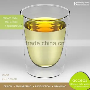 Excellent Strength Double Wall Glass Milk Mug thumbnail-6