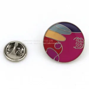 Promotion Custom Metal Company Logo Pin Round Name Button Badge thumbnail-4