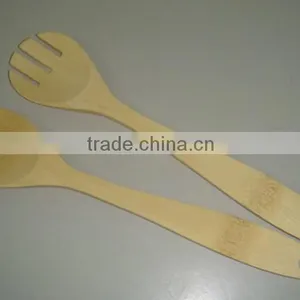 High Quality Best Selling Eco Friendly Spun Bamboo Colored Salad Server From Vietnam thumbnail-1