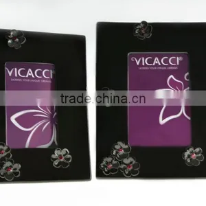 Hot Sale Polyresin Shinny Black And White Photo Frame Made With Swarovski Elements thumbnail-3