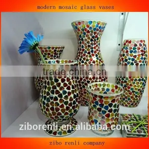 Wedding Favors Shapes Colored Mosaic Murano Art Glass Vase thumbnail-1