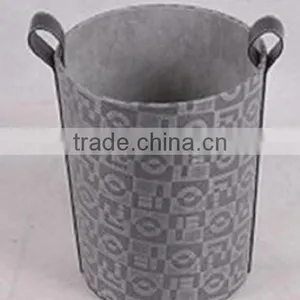 Household Waste Bin Faux Leather Trash Can With Twin Handles thumbnail-1