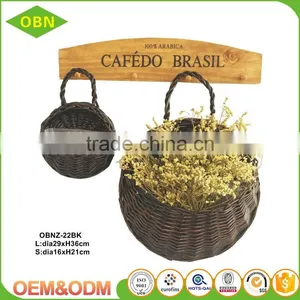China Factory High Quality Beautiful Hanging Flower Gift Basket Wholesale Decorate Your Garden thumbnail-1