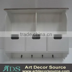 Latest White Mini Wall Cabinet With Hooks thumbnail-1