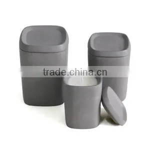 Concrete Jar Cotton Wick Scented Soy Wax Container Candles Jar thumbnail-1