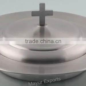 Stainless Steel Communion Stacking Bread Plate Set thumbnail-2