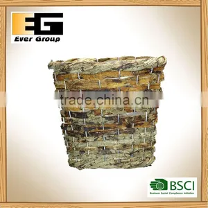 Eco-friendly Nature Rattan Garden Planter Flowerpot and Storage Basket thumbnail-5
