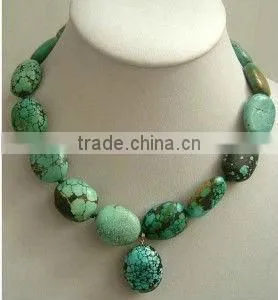 20*25mm Natural Green Tuquoise Necklace thumbnail-1