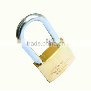 Long Shackel Brass Padlock thumbnail-1
