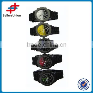 Black Strap Watches, Teenage Fashion Watches, Elegance Metal Color Face thumbnail-1