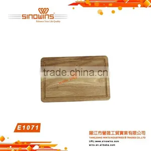 E1071 High Quality Natural Rubber Wood Cutting Board thumbnail-1