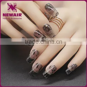 New Arrival 24pcs Wholesale Punctual Lace Foil Nail Sticker thumbnail-4