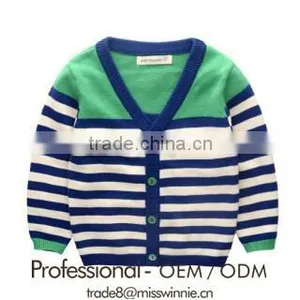 Autumn and Winter Stripe Boys Sweaters 2015, Boys Cardigan thumbnail-1