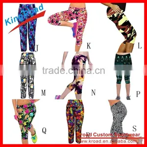 Hot Selling Women 3/4 Tights With Custom Design thumbnail-1