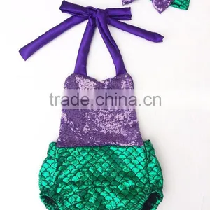 Fashion New Romper Children Colthes Mermaid Baby Girls Romper thumbnail-4
