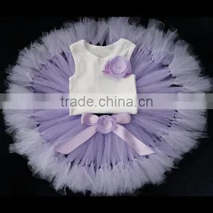Baby Girls Pettiskirt Set Dress With Top Girls Fluffy Tulle Chiffon Fairy Pettiskirt Sets thumbnail-1