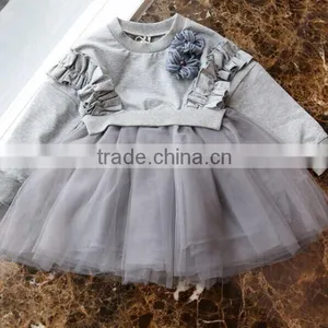 Childrens Boutique Clothing Winterfall 2015 Flower Girl Tutu Dress Fashion Kid Dress thumbnail-2