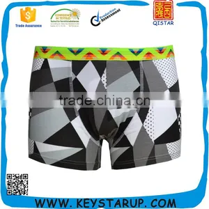 Mans Boxer Cotton Underwear Suit Checks Printed Brief With Elastic Band thumbnail-1