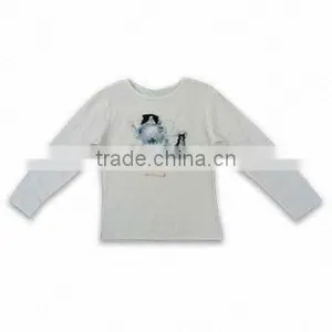 Long-sleeved T-shirt, Made of 100% Cotton Fabric, Suitable for Children thumbnail-1