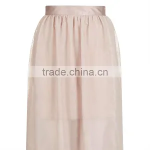2017 OEM Spring Semi Persperctive Tulle Nude Prom Ladies Skirt thumbnail-5
