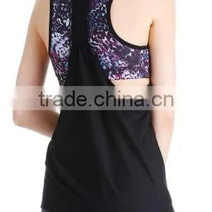 2017 Custom High Quality Floral Printing Yoga Clothing Sets for Women thumbnail-3
