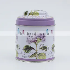 Cylindrical Candy Tin Box Packing Spot Baking Cookies Box Tinplate Tea Pots thumbnail-3