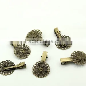 Hottest Flower Antique Bronze Hollow Hair Clips Bobby Pins thumbnail-2