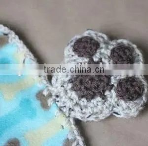 Hand Knitting Kits Fleece Puppy Dog Lovey Blanket Crochet Pattern thumbnail-5