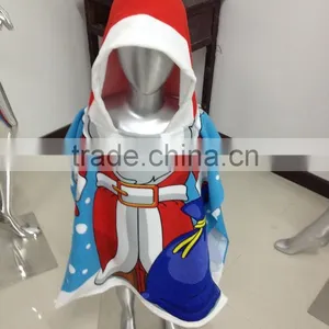 Printed Microfiber Baby Hooded Towel Ponchos thumbnail-1
