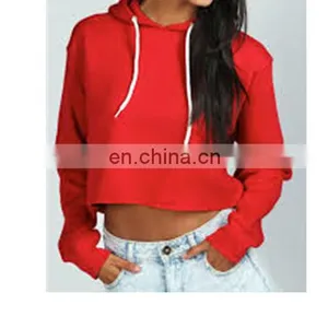 Hot Selling Custom Compressed Print Women Crop Top Hoodie thumbnail-4