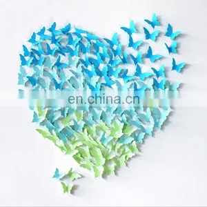Colorful 3D Butterfly Paper Wall Sticker Home Decoration Wholesale thumbnail-1