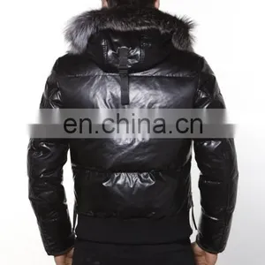 New Arrival Leather Waterproof Down Winter Jacket for Men thumbnail-5