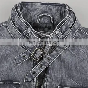 2017 Latest Design Mens Handsome Motrocycle Soft Thin Leather Jacket thumbnail-4