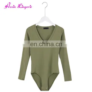 Pure Color Slim V-neck Adult Rompers One Piece Jumpsuit Party Wear Jumpsuits thumbnail-1